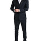 Elegant Slim Fit Black Three-Piece Suit