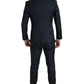 Elegant Slim Fit Black Three-Piece Suit