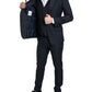 Elegant Slim Fit Black Three-Piece Suit