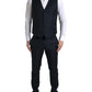 Elegant Slim Fit Black Three-Piece Suit