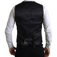 Elegant Black Silk Blend Slim Fit Suit
