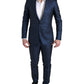Metallic Blue Martini Slim Fit Suit
