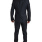 Elegant Black Silk Blend Martini Suit