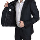 Elegant Black Silk Blend Martini Suit