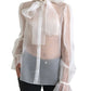 Elegant Sheer Silk Peasant Blouse