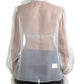 Elegant Sheer Silk Peasant Blouse