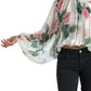 Floral Silk Long Sleeve Blouse