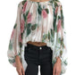 Floral Silk Long Sleeve Blouse