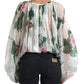 Floral Silk Long Sleeve Blouse
