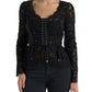 Elegant Sheer Lace Long Sleeve Blouse