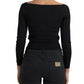 Elegant Square Neck Cropped Blouse