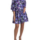 Floral A-Line Knee Length Cotton Dress