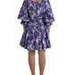 Floral A-Line Knee Length Cotton Dress