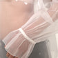 Elegant Sheer Silk Peasant Blouse