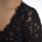 Elegant Sheer Lace Long Sleeve Blouse