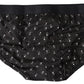 Elegant Black Dotted Brief with Comfort Fit