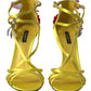 Enchanting Yellow Ankle Strap Sandals
