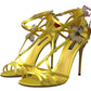 Enchanting Yellow Ankle Strap Sandals
