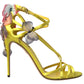 Enchanting Yellow Ankle Strap Sandals