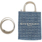Chic Light Blue Cotton Mini Bag