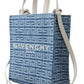 Chic Light Blue Cotton Mini Bag