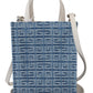 Chic Light Blue Cotton Mini Bag