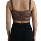 Elegant Cropped Silk Blend Top