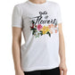 Elegant Floral Crew Neck Tee