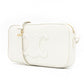 Elegant White Calfskin Leather Shoulder Bag