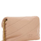 Chic Blush Quilted Crossbody Love Puff Bag