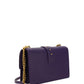 Elegant Purple Mini Shoulder Bag with Gold Accents