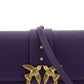 Elegant Purple Mini Shoulder Bag with Gold Accents