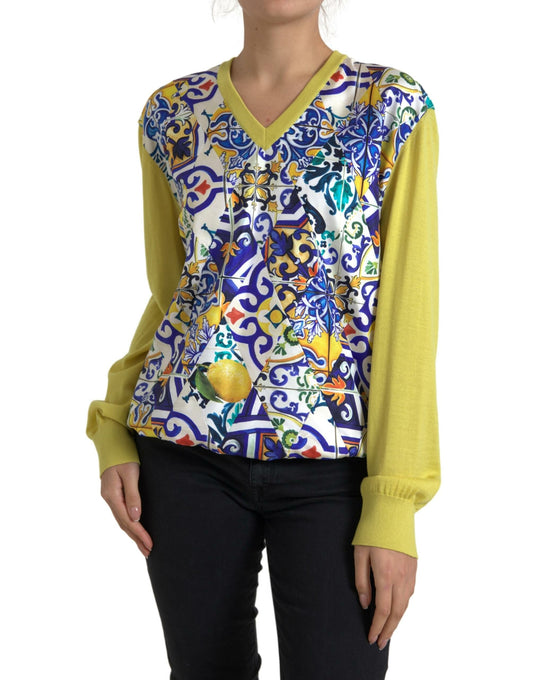 Multicolor Majolica Cashmere Blend Sweater