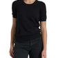 Elegant Black Crew Neck Top