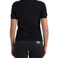 Elegant Black Crew Neck Top