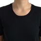 Elegant Black Crew Neck Top