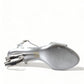 Silver Elegance Ankle Strap Sandals