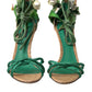 Emerald Elegance Satin Heels