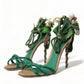 Emerald Elegance Satin Heels