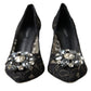 Elegant Taormina Lace Heels with Crystal Embellishment