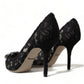 Elegant Taormina Lace Heels with Crystal Embellishment