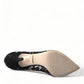 Elegant Taormina Lace Heels with Crystal Embellishment