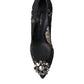 Elegant Taormina Lace Heels with Crystal Embellishment