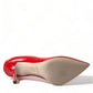 Elegant Red Patent Leather Heels