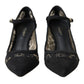 Elegant Black Taormina Lace Heels