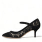 Elegant Black Taormina Lace Heels