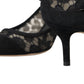 Elegant Black Taormina Lace Heels