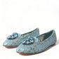 Elegant Floral Lace Aqua Vally Flats