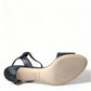 Elegant Black Leather Heels Sandals