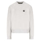 Embossed Logo Crewneck Cotton Sweatshirt